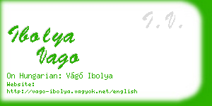 ibolya vago business card