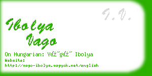 ibolya vago business card